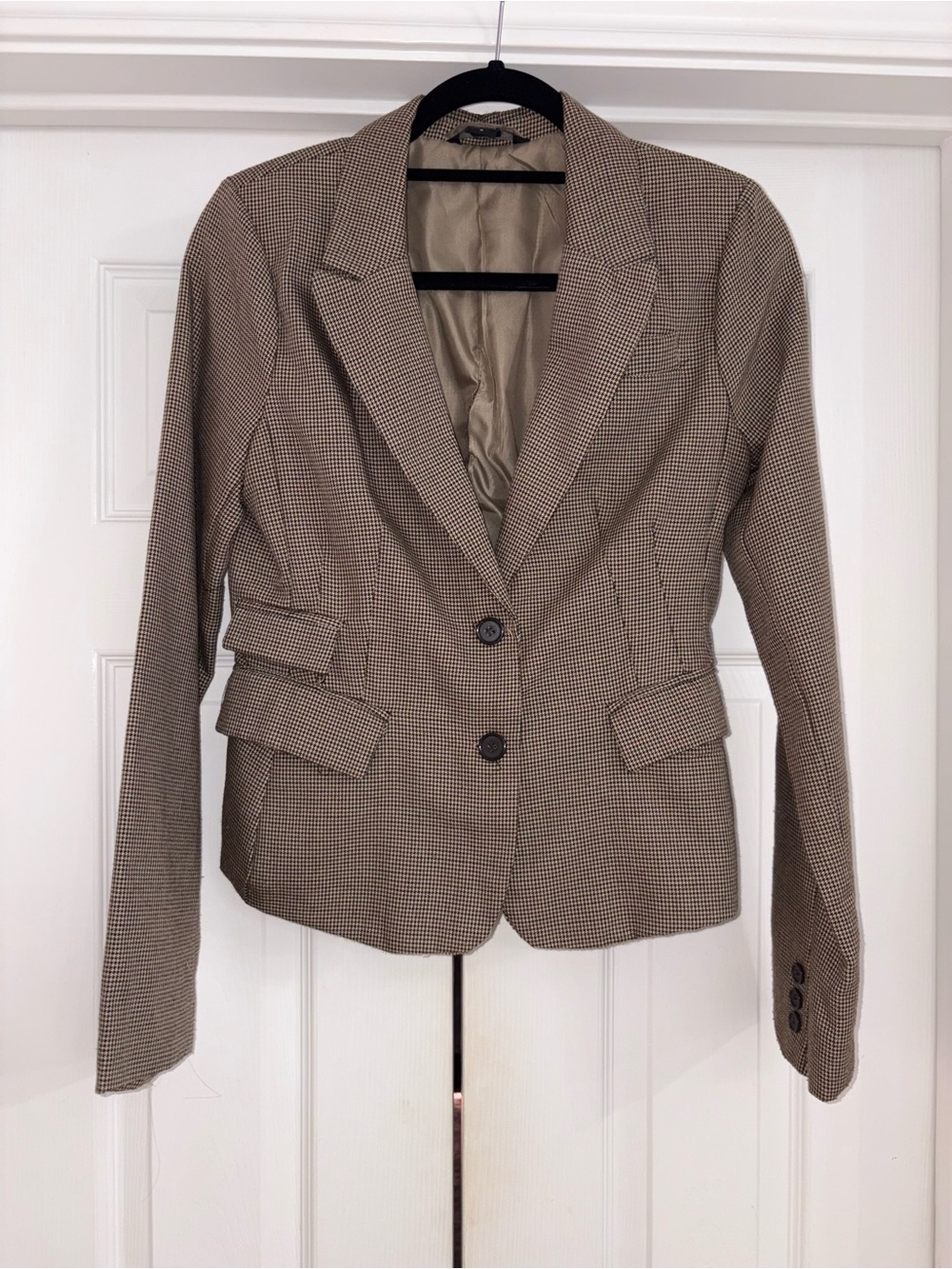 paper tee Brown Houndstooth Tailored Blazer